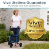 Vive 3 Wheel Walker with Seat - Tri Rollator Walker