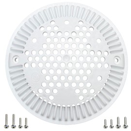 WG1048E White Pool Main Drain Cover Replacement Compatible with WG1048E for Suction and Dual Outlet Cover Replacement for Pools