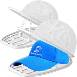 Eiito Jaula Lavadora de Sombreros Limpiador de Sombreros, Lavadora de Sombreros para gorras de béisbol para Lavadora o Lavavajillas, Marco Lavadora de Gorras para Sombreros Planos y Curvos. Paquete de