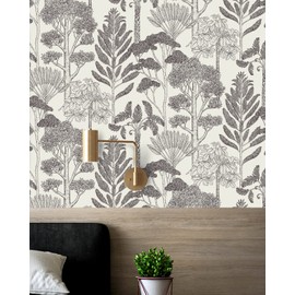 Forest Modern Wallpaper Peel and Stick Wallpaper Jungle Contact Paper for Cabinets Self Adhesive Removable Wallpaper for Bathroom Bedroom Vintage Wallpaper for nursery Kids Vinyl Waterproof 17.3”×393”
