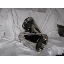 IMCO / Cherry Bomb  (2) Stainless Steel Cherry Bomb Exhaust Tip Double Wall 2.5" x 4" x 8" IAD408NS