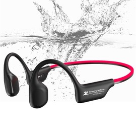 Swimming Headphones, Night Running Bone Conduction Earphones with LED Strip, Bluetooth 5.4 & IP68 Waterproof/32G MP3 Memory/8H Playtime Wireless Open-Ear Headphones for Swimming Cycling Marathon