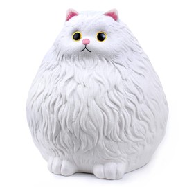 Winsterch Cat Piggy Bank,Coin Piggy Bank Money Saving Box Gifts for Kids Girls Boys,Ceramic Piggy Coin Bank,Practical Gifts for Birthday Christmas,White Piggy Bank,7.49 x 5.9 inches