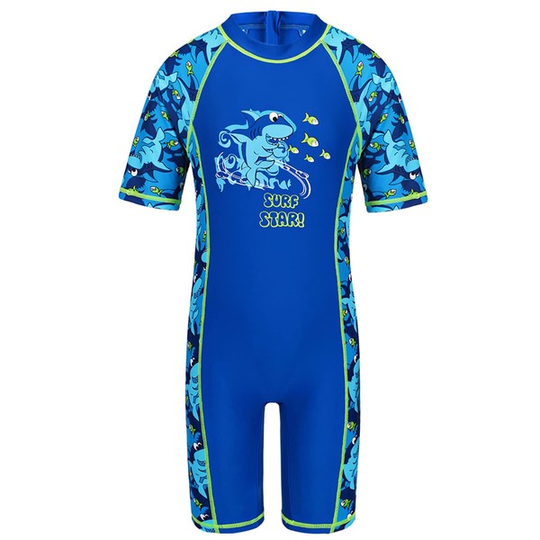 TFJH E Swimsuit for Boys One-Piece UPF 50+ Sun Protective