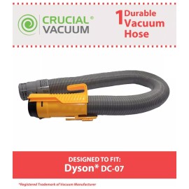 Crucial Vacuum Replacement Dyson DC07 Yellow/Silver Hose Part # 904125-14 904125-07 904125-51