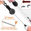 Selizo Extendable Key Ring, 3 Pieces Lanyard Extendable ID Card