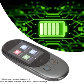 Dispositivo Traductor de Idiomas F1A, 1G 4G en Tiempo Real 2 Vías Traductor de Voz Inteligente de 2,4 Pulgadas, MTK 6572 de Doble Núcleo, 85 en Línea, 12 sin Conexión, 43 Idiomas de Fotos, para (Gris)