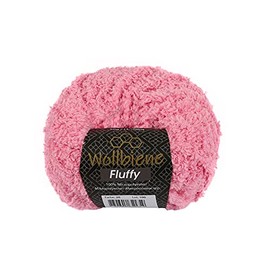 Wollbiene Fluffy Fringe Wool Wool, Cuddly Soft 50 g, Plush Toy, Fringe Yarn for Crocheting, Knitting Wool, Baby Wool, Crochet Yarn (Pink 20)