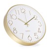 bakbrand Wall Clock Non-Ticking Silent Modern Simple Style Round Decor
