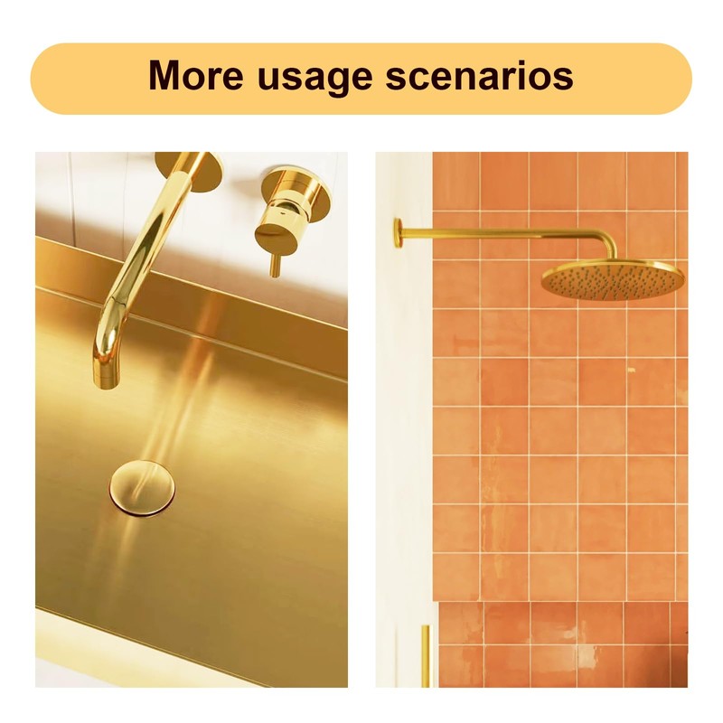 OFFO Extra Large Shower Arm Flange Bright Gold 3.5" in