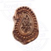 Ornate Print Stamp Brass Paisley Pattern Wood Clay Block