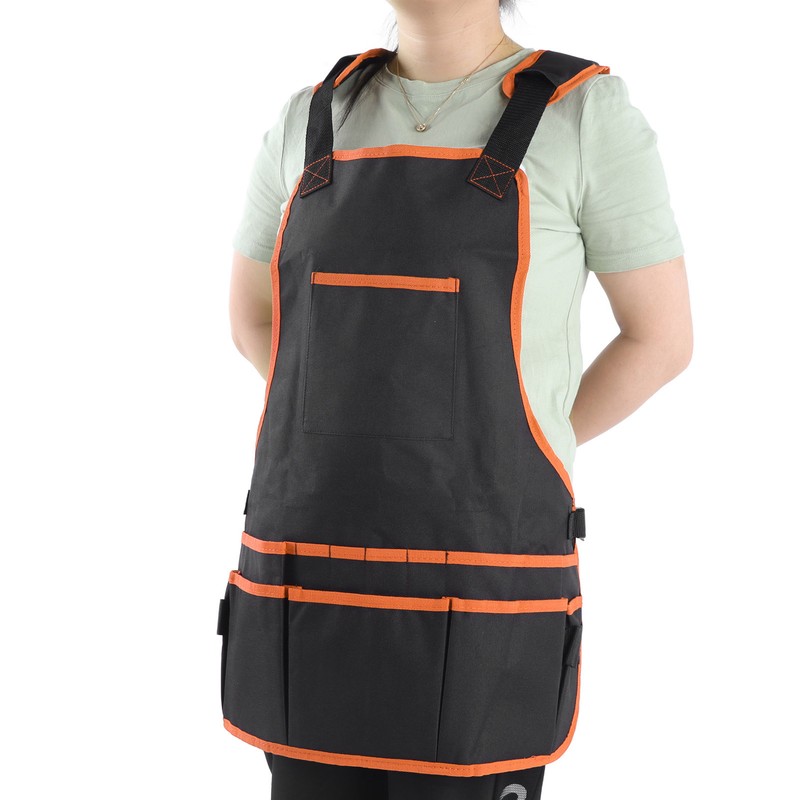 Tool Apron Multiple Pockets Oil Proof Waterproof Oxford Cloth Adjustable