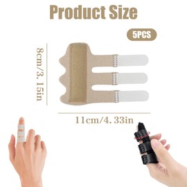 CAIJ Fingerschiene, 5 Stück Finger Schiene Orthese Fingerschutz für Zeigefinger Mittelfinger Ringfinger für Arthritis Sehnenscheidenentzündung Fingerbandage Linderung von Schwellungen Schmerzen