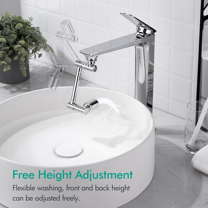 BAGNOLUX Brass 1080° Swivel Faucet Extender for Bathroom Sink, 2