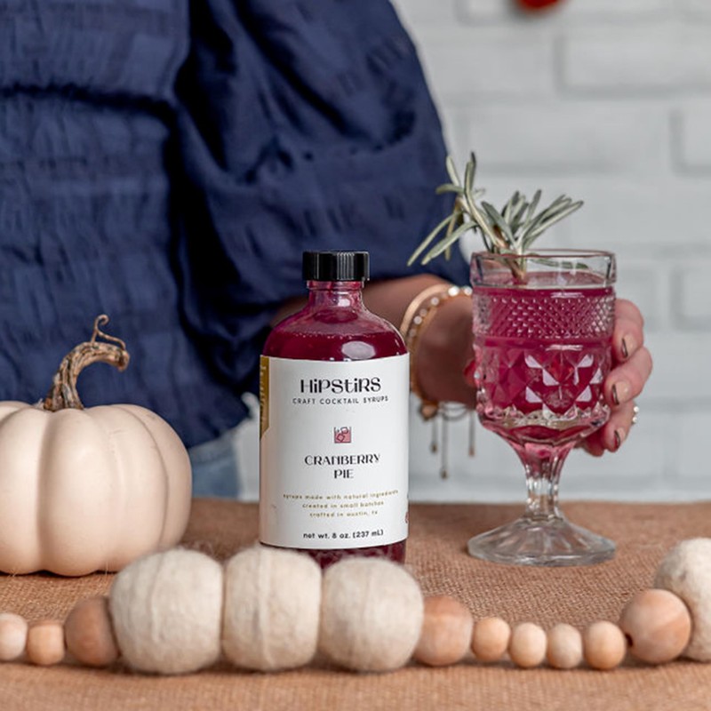 HipStirs Cranberry Syrup for Drinks - Our Cranberry Pie Syrup