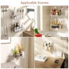 Luxear Shower Caddy, Suction Shower Caddy with Razor Hooks, Clear