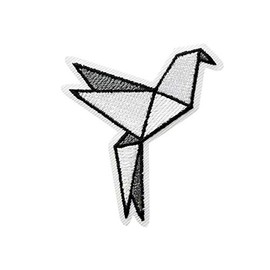 Mono-Quick Iron-On Patch Origami Bird 4.5 cm x 5.0 cm