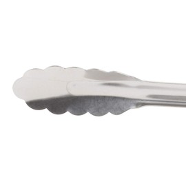 Jacob's Pride Color Coded Kool-Touch S/S Scalloped Tong, Green, 16