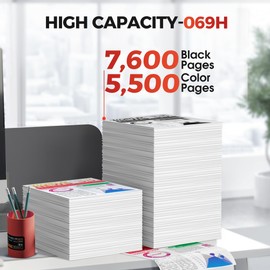 069H Toner Cartridge Set: 069 MF753Cdw Toner Replacement for Canon 069H Toner Cartridge Set Works with Canon imageCLASS MF753Cdw MF751Cdw LBP674Cdw | Ink 4 Pack for Canon 069 Toner Cartridge Set