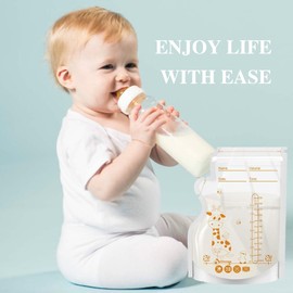 Pack of 30 Breast Milk Bags, Breast Milk Storage Bags, Milk Bags for Breast Milk, Breast Milk Bags for Freezing, 250 ml Milk Freezer Bags for Freezing