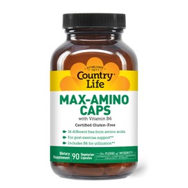 Country Life Maxi-Amino 16 Amino Acids 90 Capsules Gluten Free