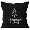 MoonWorks At?nnschen Please! Christmas Decorative Cushion Cover Gift Black Jumper
