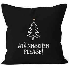 MoonWorks At?nnschen Please! Christmas Decorative Cushion Cover Gift Black Jumper