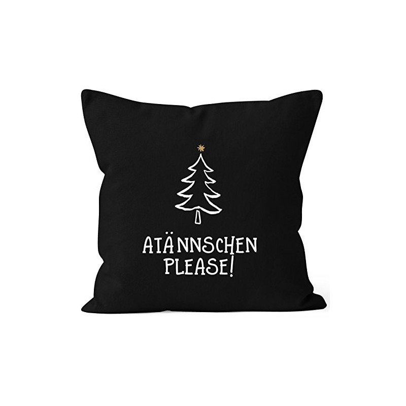 MoonWorks At?nnschen Please! Christmas Decorative Cushion Cover Gift Black Jumper