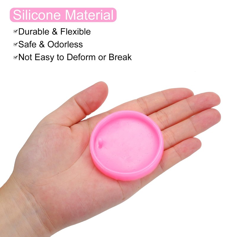 uxcell 4 Pcs Small Circle Resin Moulds, Silicone Epoxy Mould