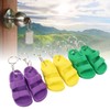 3 Pairs Slipper Keychain Silicone Multifunctional Key Chain Key Ring