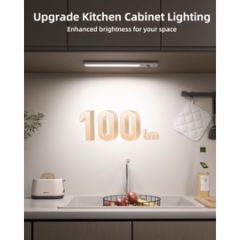 EZVALO Under Cabinet Lighting Wireless, 3 Color Temps Motion Sensor Lights Indoor, 62 LED Rechargeable Under Cabinet Lights, Dimmable Under Counter Lights for Kitchen, Closet, Stairs (2 Pack)