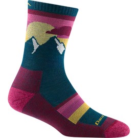 DARN TOUGH (5005) Women's Hike/Trek Sunset Ledge Micro Crew Lightweight with Cushion Sock - (Dark Teal, Medium)