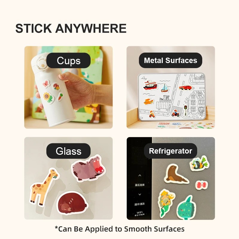 MIDEER Reusable Jelly Sticker Set Educational Toy for ChildrenColor: Incredible