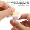 Patelai 20 Pieces Self Adhesive Clips Plastic Tapestry Sticky Spring