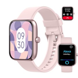 EASYTAO Reloj Inteligente, Smartwatch Mujer, Llamadas por Bluetooth, Monitorización del sueño, con el Asistente de Voz Alexa, Monitoreo de Salud Las 24 Horas, Impermeable IP68, Rosa