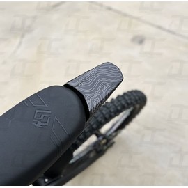 Decal Concepts Topographic Pattern Rear Fender Accent Decal Graphic Kit - Fits Sur-Ron Light Bee - X260 (Black Topographic Pattern)