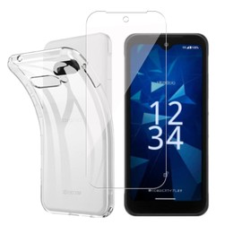 Case + Glass Film for DIGNO SX4 KC-S305/DIGNO SX4 Wi-Fi KC-S205 BX3/BX3 Plus, Made by Nippon Sheet Glass, Tempered Glass Film, Hardness 9H, High Transparency, Anti-shatter, Anti-fingerprint
