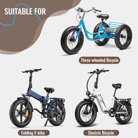 MOHEGIA E-Bike Fat Tire,20x4.0 inch Electric Tricycle Fat Tire,Folding Bead Replacement Tire Compatible with Urban Mountain or Three-Wheeled Bicycle