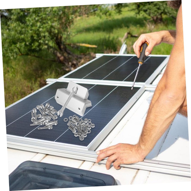 Ciieeo 8pcs Solar Panel Mounting Z Bracket Kit for Rv