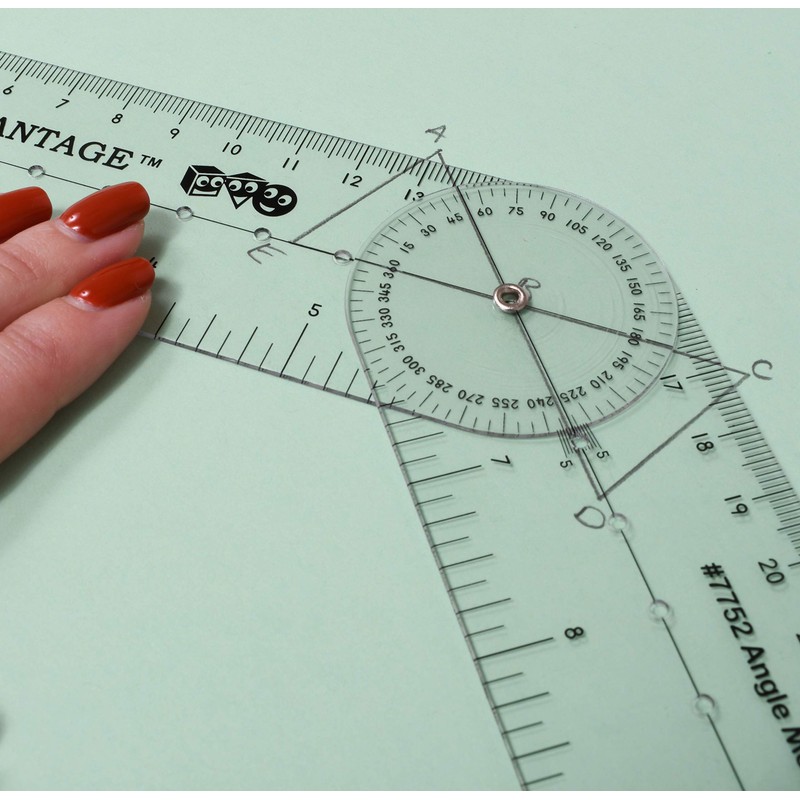 LEARNING ADVANTAGE-7752 Angle Measurement Ruler - Clear, Flexible and Adjustable