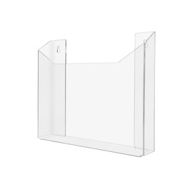 Marketing Holders 2 Pack Extra Large Brochure Holder 13.75” Wide Clear Acrylic Wall Mount Display Rack for Newspapers Patient Charts Catalogs or Large Printed Literature Includes Hanging Hardware