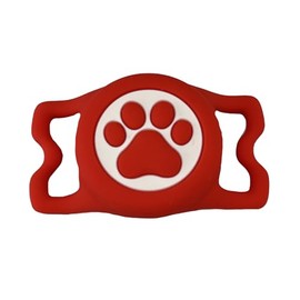 ilFindYou Waterproof Airtag Holder for Dog Collar, Silicone Dog Airtag Holder Full Body Covered Protective for Pet Collar(Red)