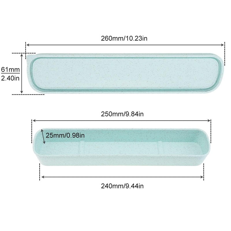 OriGlam 1pcs Portable Flatware Box Travel Tableware Storage Case Box,