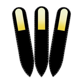 Mont Bleu Rainbow Crystal Nail File in Black Velvet Pouch - Small - Purse Size - Czech Tempered Glass - Lifetime Guaranty - Handmade in Czech Republic - Rescue Your Nails