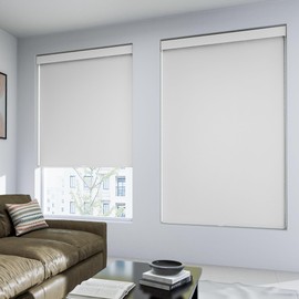 UNISHADES Cordless Blackout Roller Shades for Bedroom Windows, for Window Frame Size 33" W × 72" H White