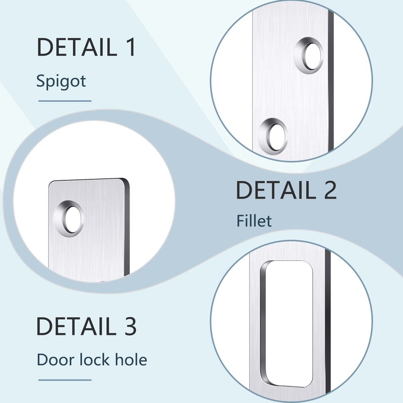 4 Pcs 6 Inch Door Strike Plate Security Latch Strike