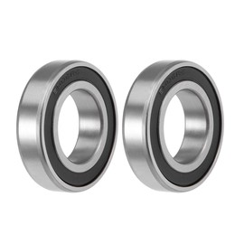 sourcing map Pack of 2 Grooved Ball Bearings 6006-2RS Z2 Double Shielded Carbon Steel 30 mm x 55 mm x 13 mm