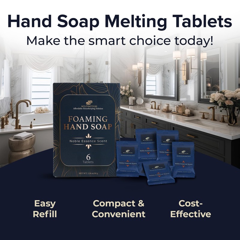 MELTINGTABS Foaming Hand Soap Tablets Refill – Noble Essence Scent,