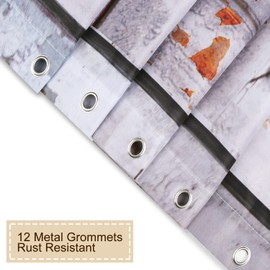 RosieLily Farmhouse Shower Curtain Rustic Shower Curtain for Bathroom Barn Door Wood Farm Shower Curtains 72" W x 72" H Country Woodland Wooden Western Style Rustic Bathroom Decor