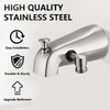 Sperwoesy All Metal Tub Spout with Diverter Brushed Nickel, Fits